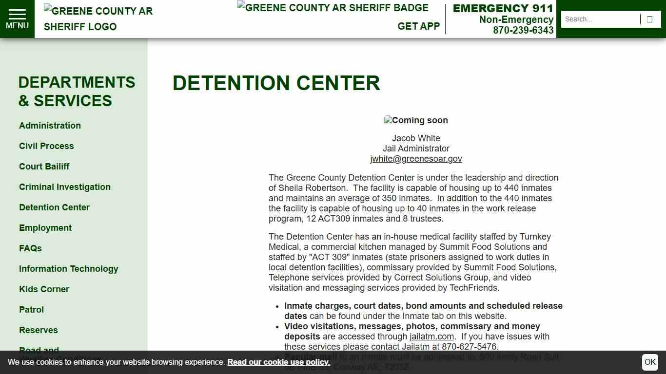Detention Center Greene County AR Sheriff's Office