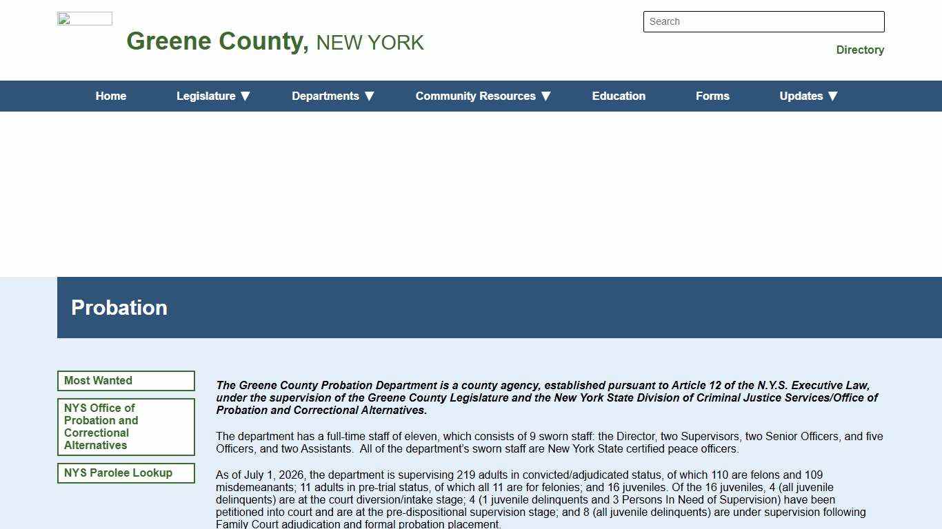 Probation Greene County, New York